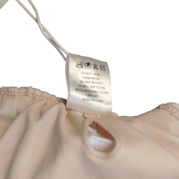 CORAL REEF | PALM BEACH Women's One Piece Swimsuit Tan & White Bathing Suit L - Picture 10 of 11